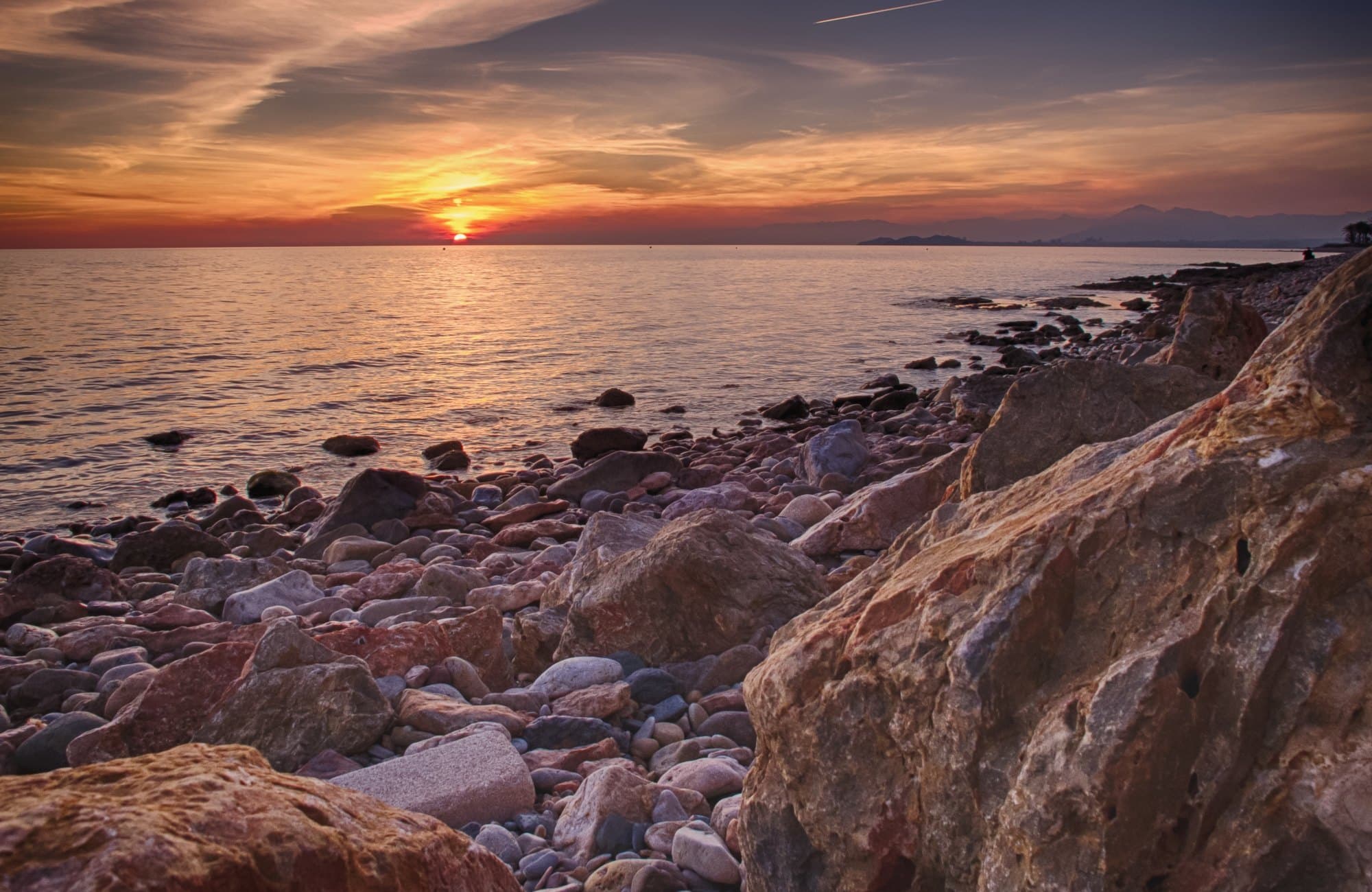 Plage de la Azohia, loin de tout, au coucher du soleil…