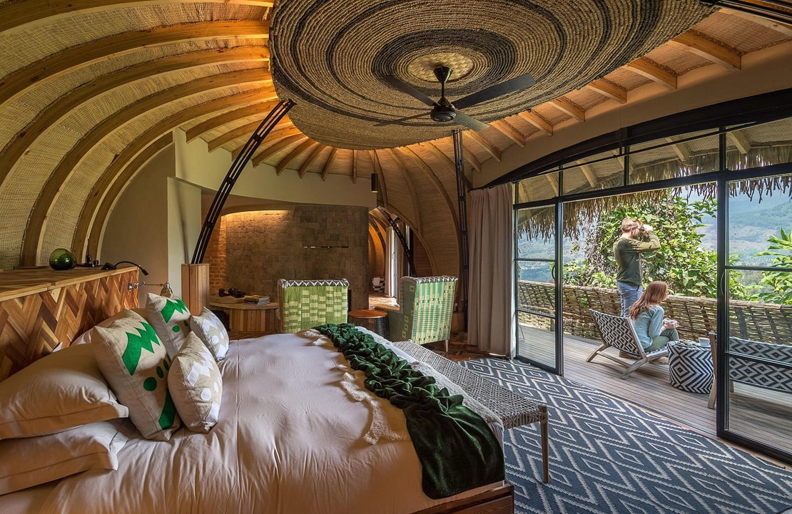 Voyage de noces en Afrique - Chambre du Bisate Lodge au Rwanda - Amplitudes