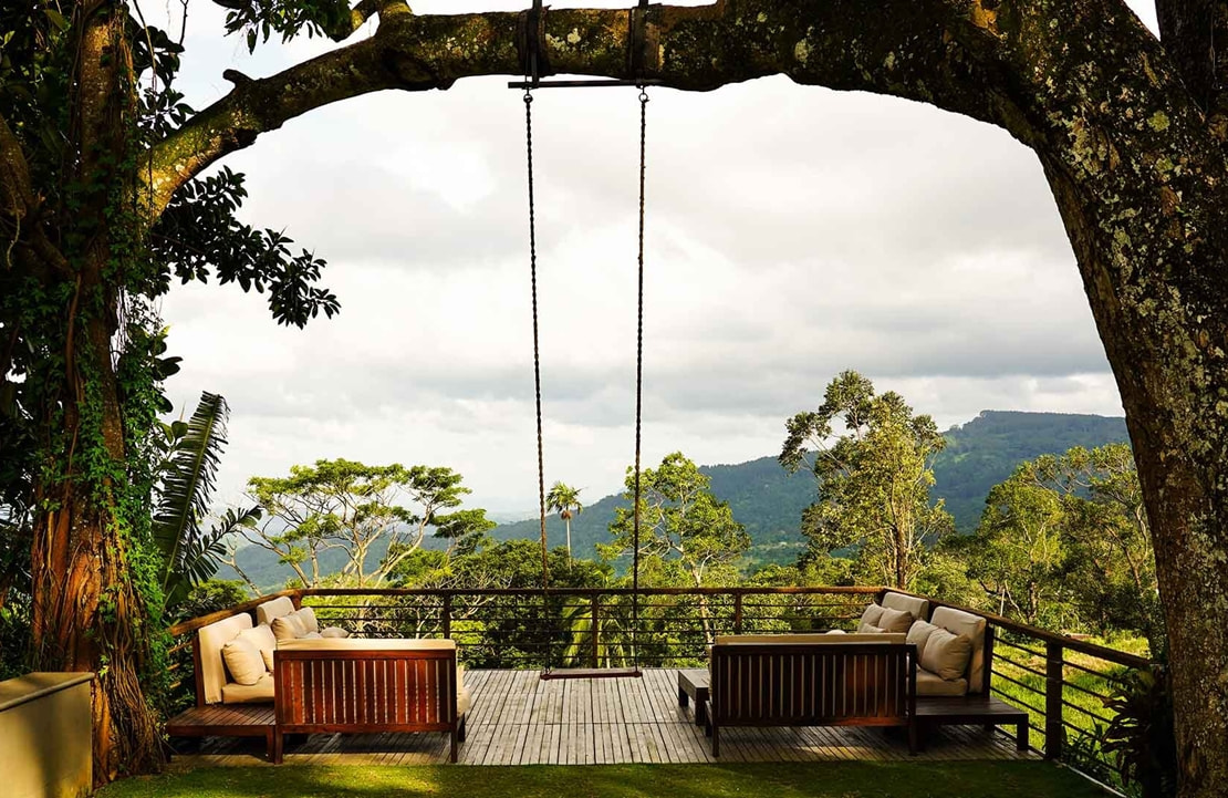 Séjour Kandy - La terrasse du W15 Hanthana, l'un des plus beaux hôtel de luxe du Sri Lanka - Amplitudes