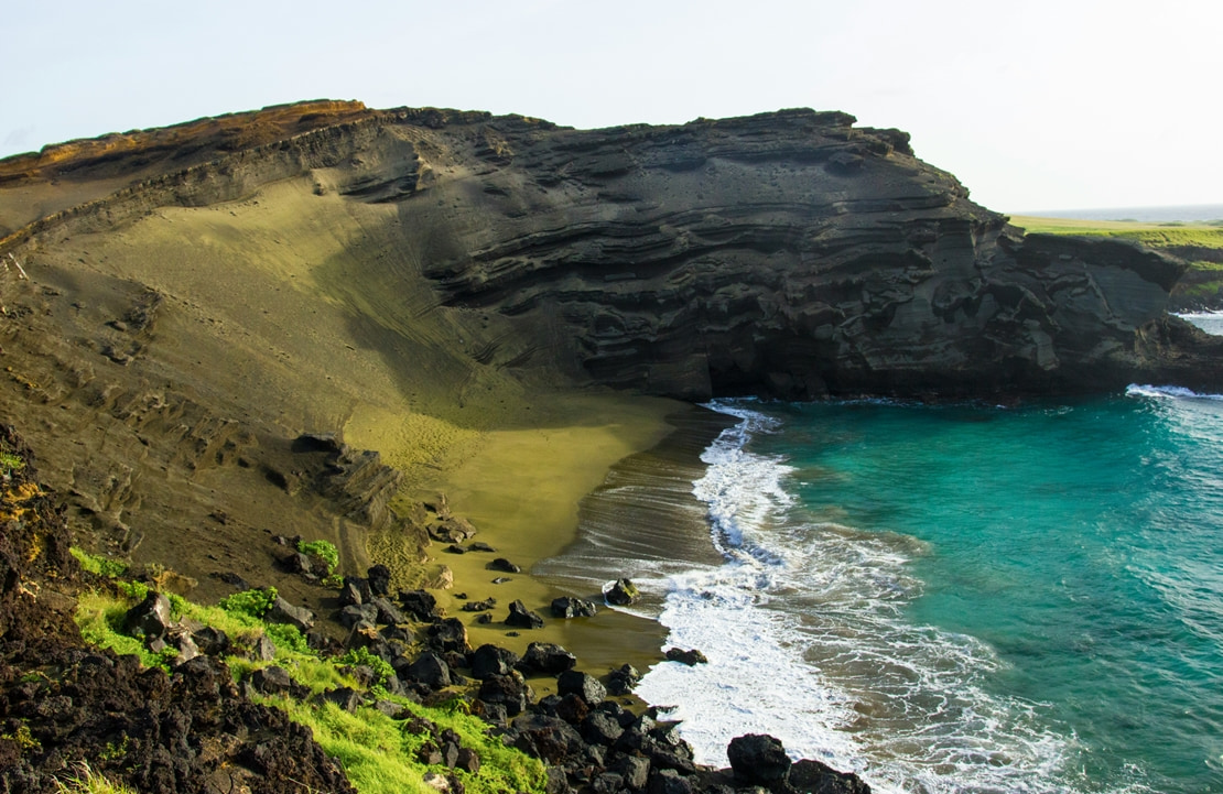 Autotour aux États-Unis - La palge verte de Papakolea - Amplitudes