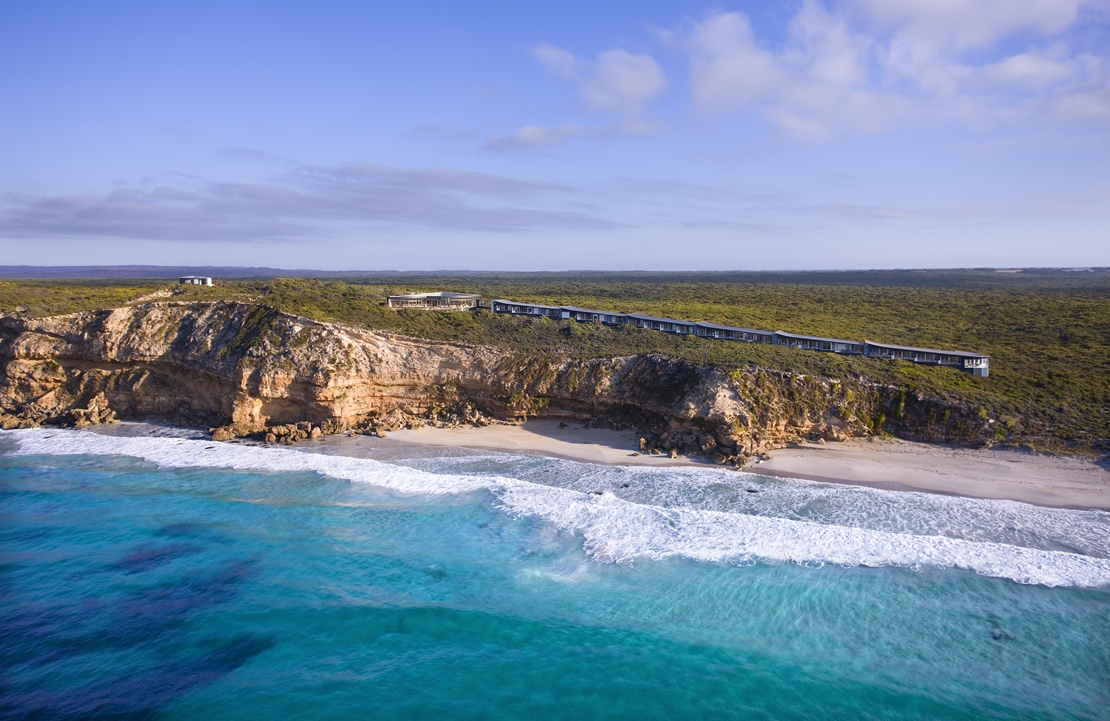 Séjour balnéaire sur Kangaroo Island - Vue du ciel du Southern Ocean Lodge - Amplitudes