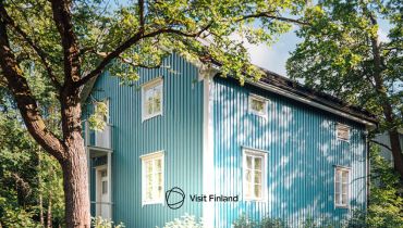Maisonnette bleue d'un quartier d'Helsinki - Photo de Julia Kivelä et Visit Finland