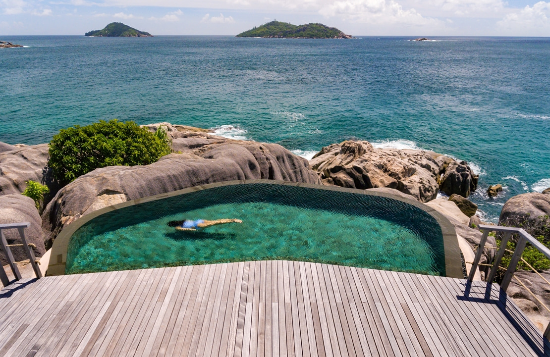 Voyage d'une semaine aux Seychelles - La piscine de votre villa au Six Senses Zil Pasyon - Amplitudes