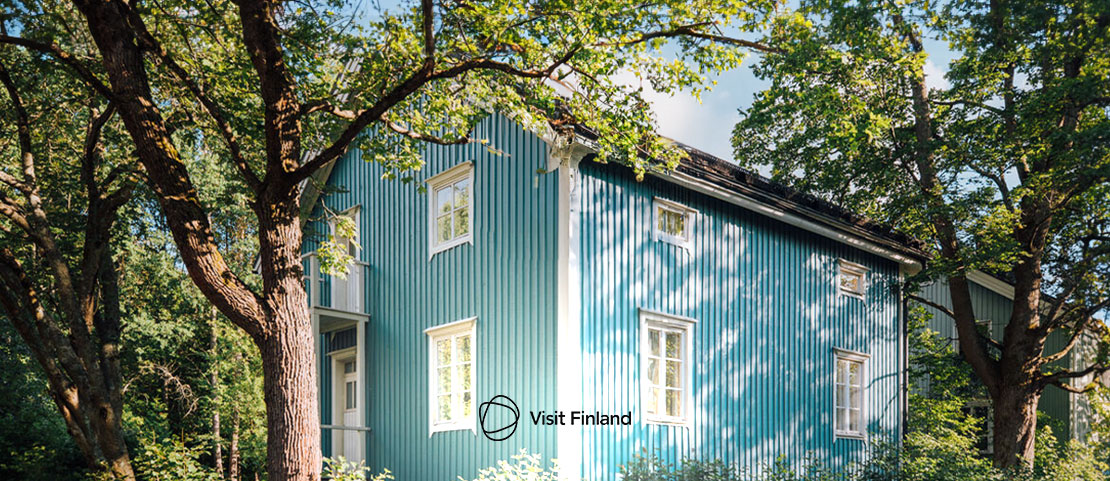 Maisonnette bleue d'un quartier d'Helsinki - Photo de Julia Kivelä et Visit Finland