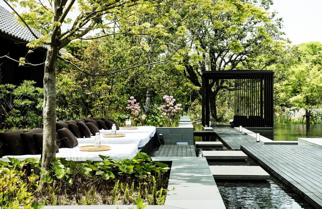 Voyage bien-être au Japon - Les pavillons du jardin de l'Amanemu Spa - Amplitudes