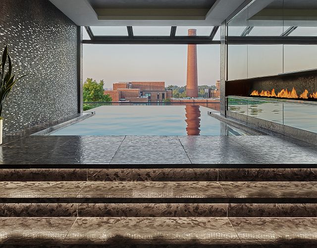 Rosewood Washington, D.C. piscine sur le toit rooftop cheminée