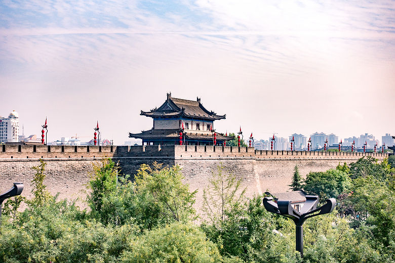 Ancienne tourelle sur la muraille de la ville de Xian - Chine