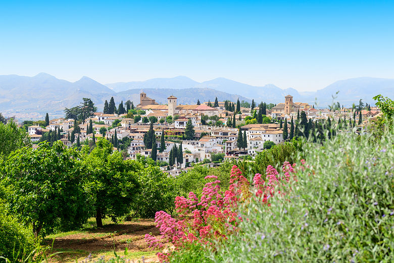 Vue sur la vieille ville de Grenade - Andalousie, Espagne