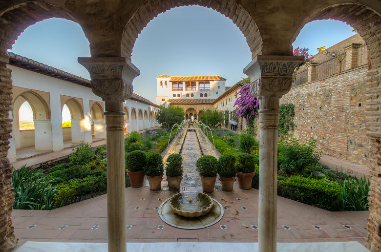 Généralife, palais d'été de l'Alhambra de Grenade - Andalousie, Espagne