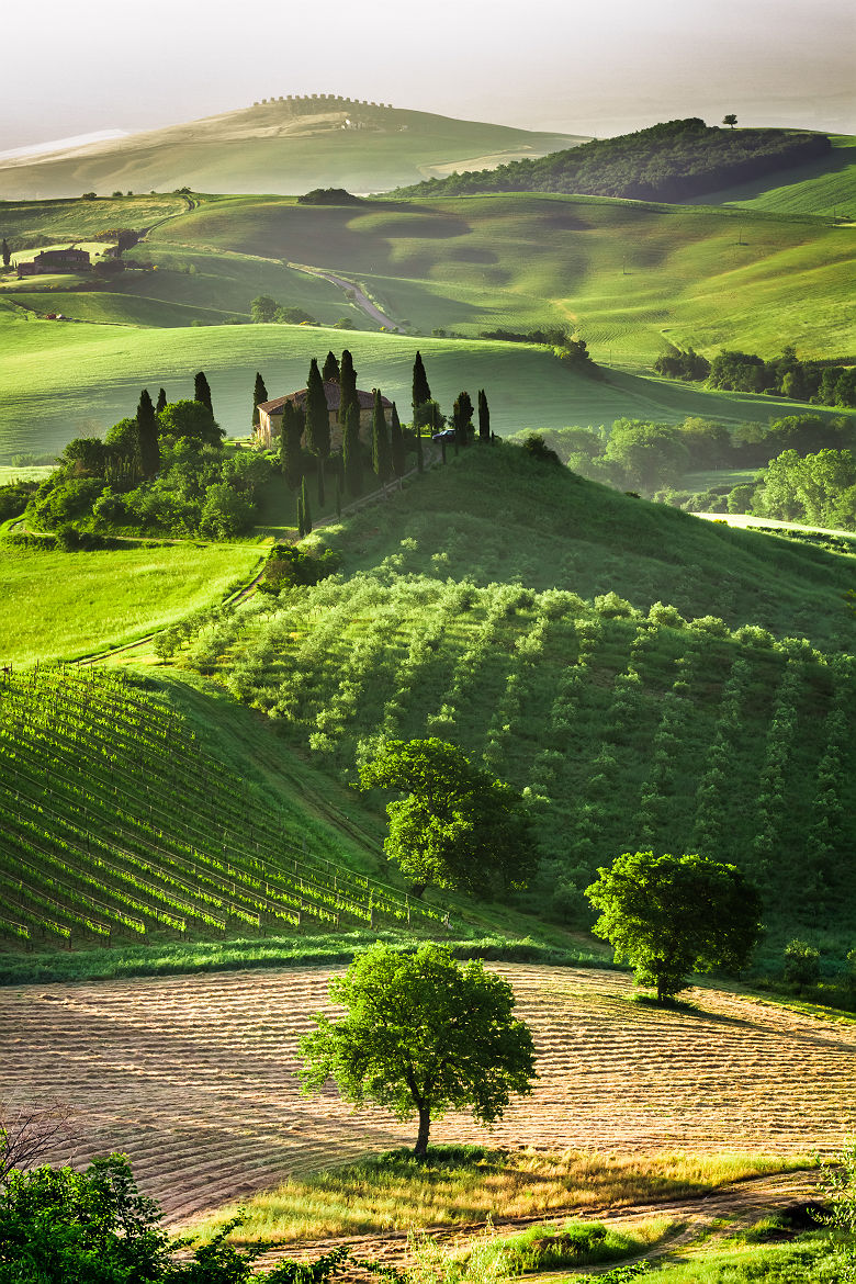 Paysage du Val d'Orcia en Toscane - Italie