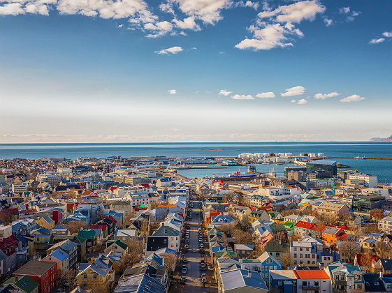 Islande - Vue sur la ville Reykjavik, la capitale