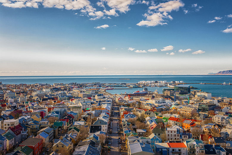 Islande - Vue sur la ville Reykjavik, la capitale