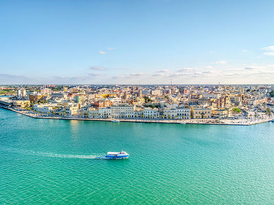 Vue panoramique sur la ville de Brindisi - Pouilles, Italie