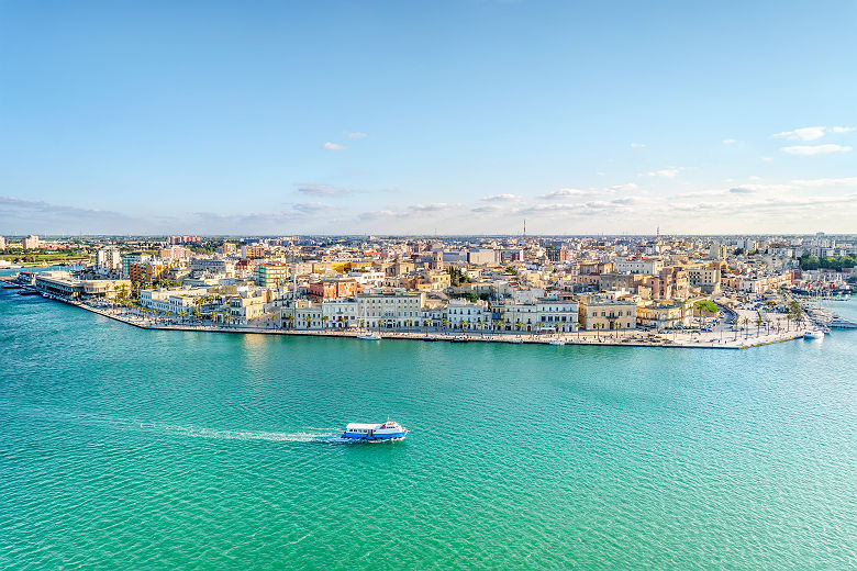 Vue panoramique sur la ville de Brindisi - Pouilles, Italie