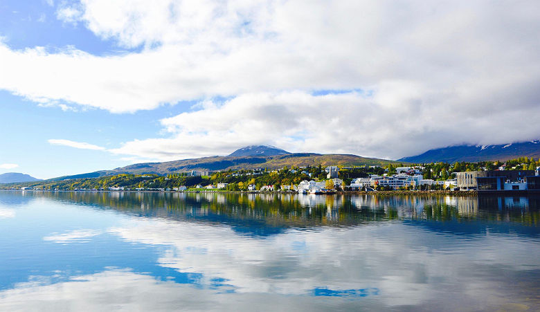 Fjord Akureyri, Islande.