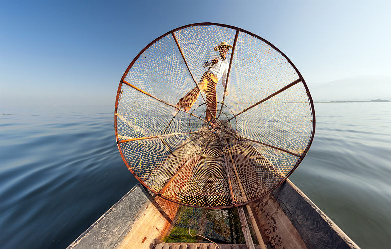 Pêcheur sur le lac Inle - Birmanie