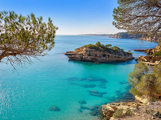 La plage d'Ametlla L'ametlla de mar, Catalogne