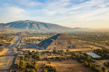 Mexique - Vue sur le site de Teotihuacan dans la vallée de Mexico