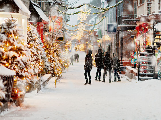 Jour de neige dans le vieux Québec