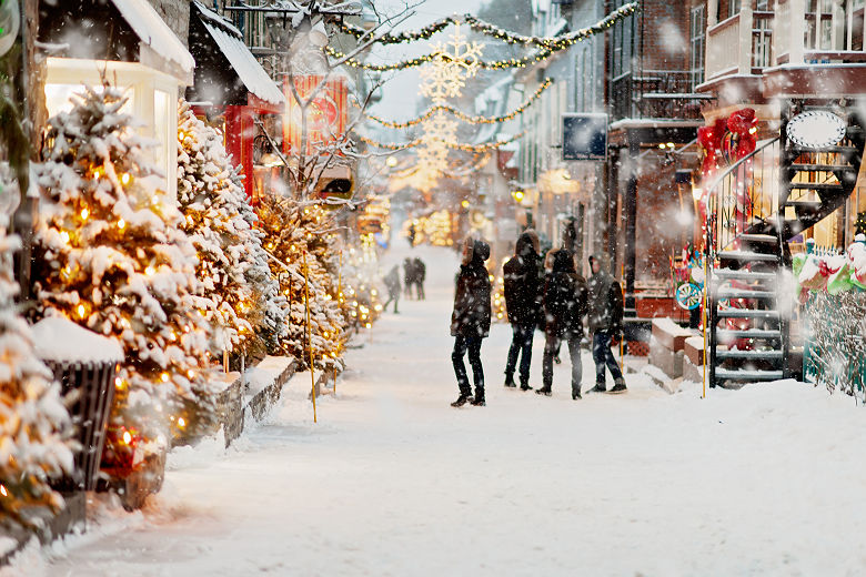 Jour de neige dans le vieux Québec