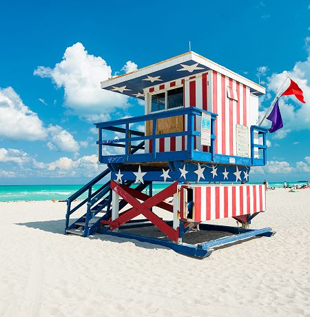 Cabine de sauvetage à South Beach, Miami