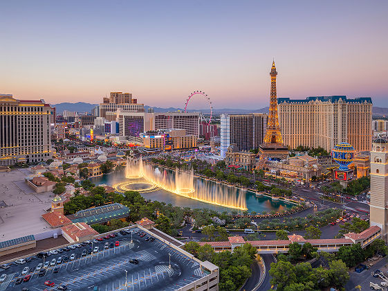 Nevada - Vue aérienne de la ville de Las Vegas