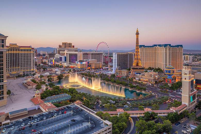 Nevada - Vue aérienne de la ville de Las Vegas