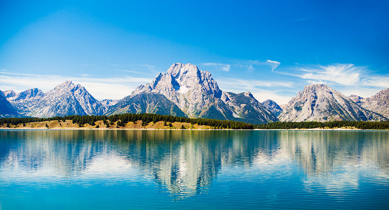 Parc national Grand Teton - Lac Jackson et les montagnes