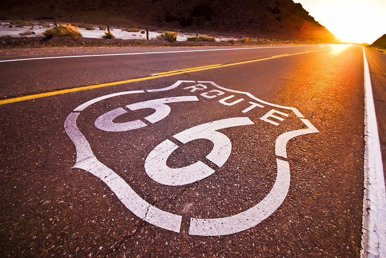 La route 66 aux Etats Unis