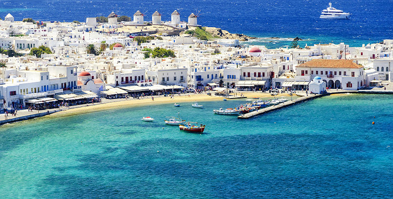 Plongeon dans le bleu de Mykonos - Grèce