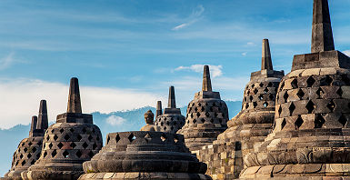 Indonésie - Temple de Borobudur à Yogyakarta