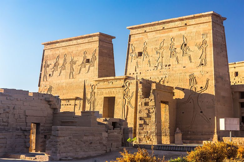 Egypte - Façade du temple d'Isis à Philae