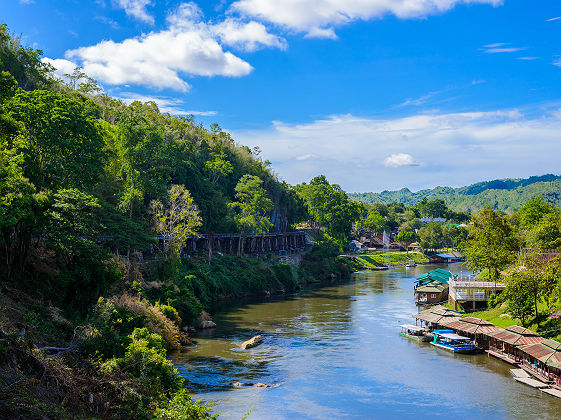 Vue sur le chemin de fer de la mort, rivière Kwai - Thaïlande