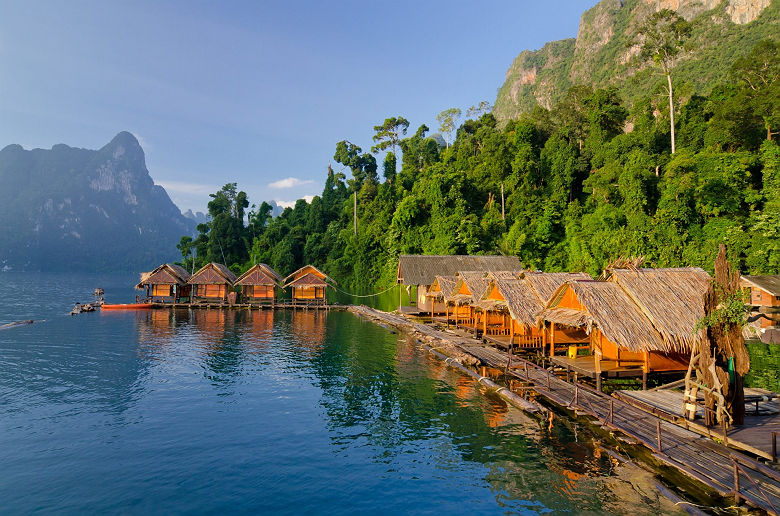 Maisons en Bambou de Cheow Lan Lake, parc National de Khao Sok