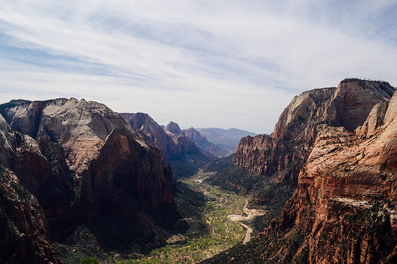 Vue sur le parc national de Zion, Utah