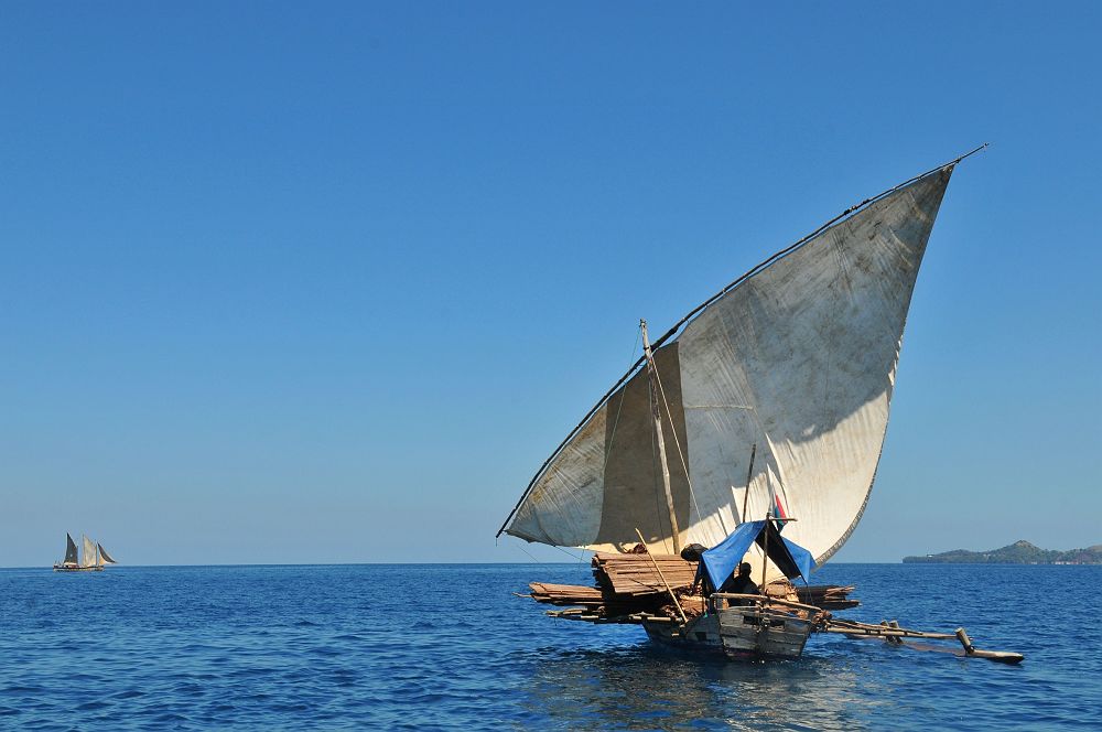 Bateau à voile à Nosy Bé, Madagascar