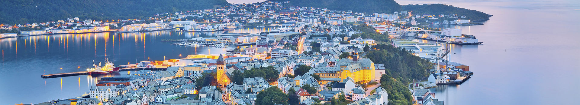 Norvège - Vue sur la ville d'Alesund