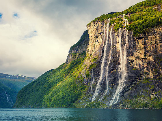 Norvège - Cascade des sept soeurs, Fjord Geirangeren