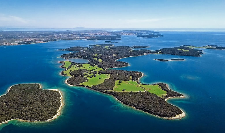 Vue des îles de Brijuni