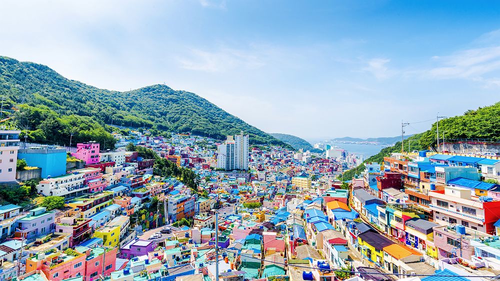 Corée du Sud - Vue sur les bâtiments colorés à Busan