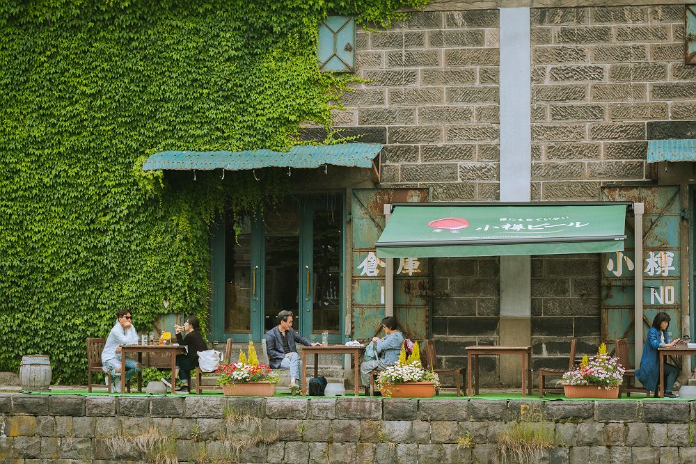 Terrasse sur le canal d'Otaru - Hokkaido