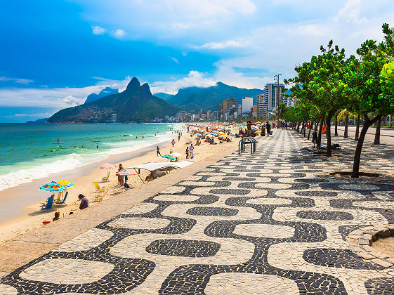 Plage d'Ipanema à Rio de Janeiro - Brésil