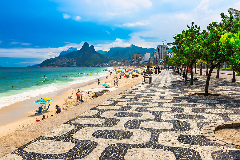 Plage d'Ipanema à Rio de Janeiro - Brésil