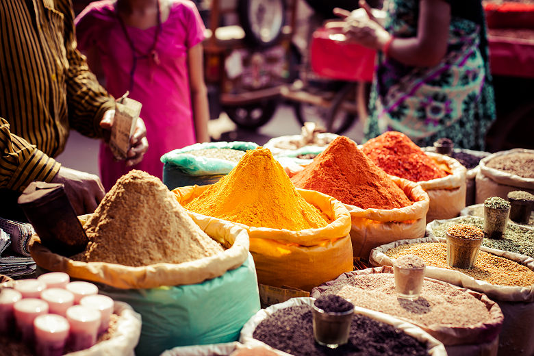 Epices sur un marché - Inde