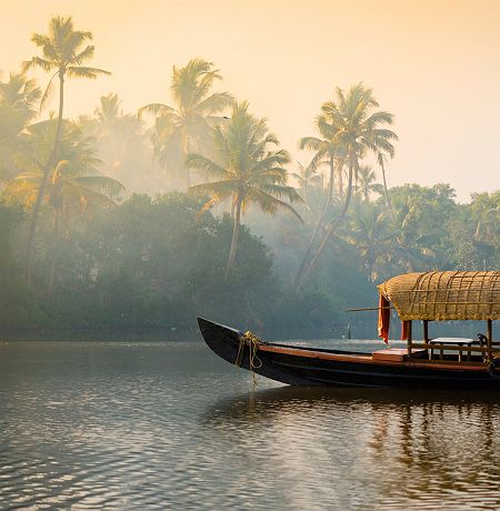 Bateau dans les backwaters