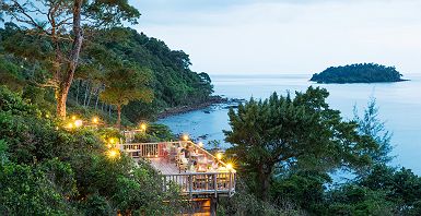 Soneva Kiri - terrasse avec vue