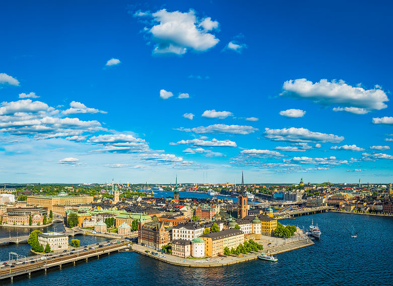 Vue aérienne de Stockholm - Scandinavie, Suède