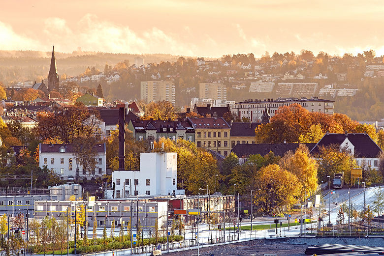 Vue sur Oslo depuis le toit de l'Opéra - Scandinavie, Norvège