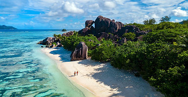 Plage d’Anse Source d’Argent, île de La Digue, Seyshelles