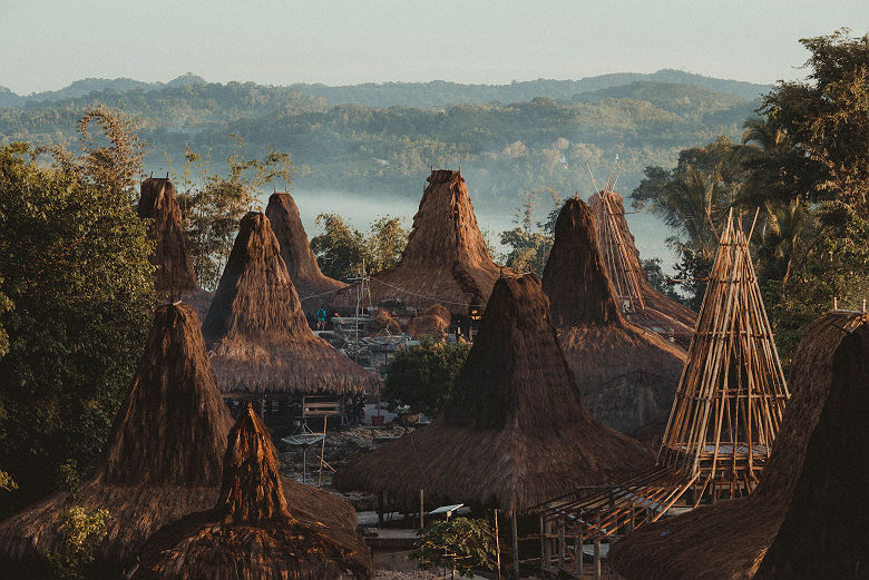 Praijing Village, maisons traditionnelles de Sumba